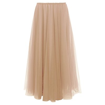 Elasticated-Waist Tulle Maxi Skirt from Raey