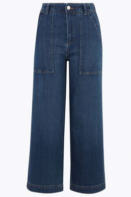 Utility Wide Leg Cropped Jeans