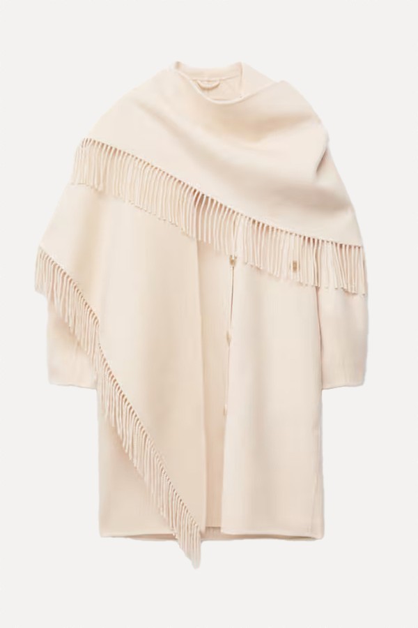 Fringed Shawl Wool Coat from & Other Stories