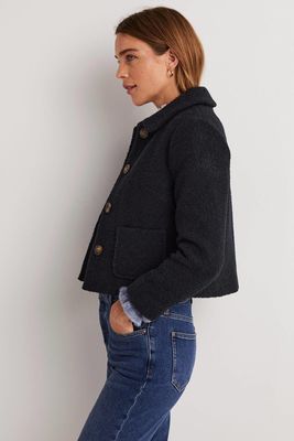 Textured Cropped Wool Jacket from Boden