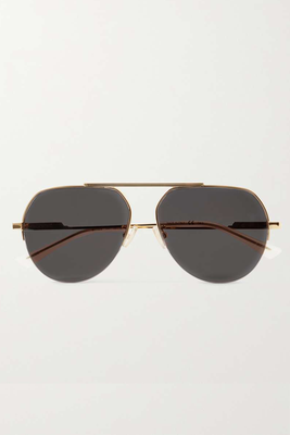 Aviator-Style Gold-Tone Sunglasses ,£280 | Bottega Veneta's 