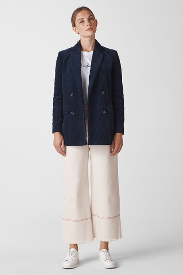 Cord Double Breasted Blazer