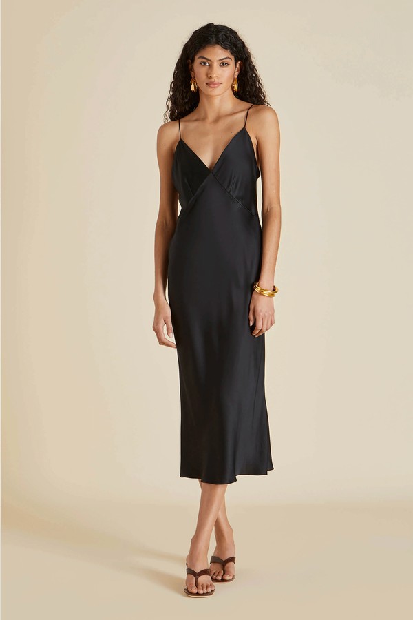 Issa Silk Satin Slip Dress from Olivia Von Halle