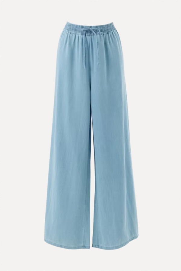 Chambray Wide Leg Co-Ord Trousers