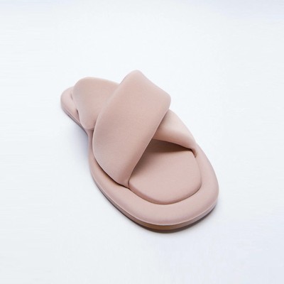 Flat Quilted Sandals from Zara