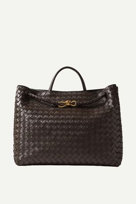 Andiamo Large Intrecciato-Leather Tote Bag from Bottega Veneta