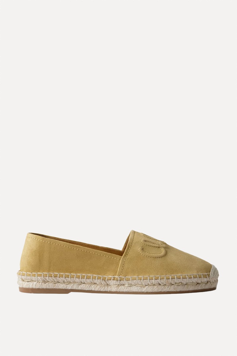 Isla Logo-Embossed Suede Espadrilles from Chloé