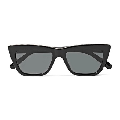 Chain-Embellished Cat-Eye Acetate Sunglasses from Stella McCartney