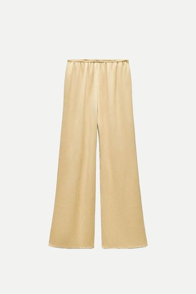 Finely Pleated Palazzo Trousers  from Zara