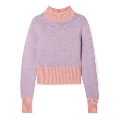 Two-Tone Knitted Sweater