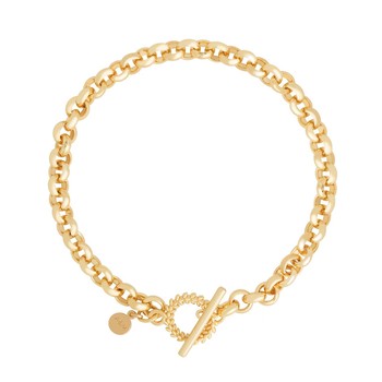 Wreath T-Bar Chunky Bracelet In Gold