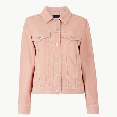 Pure Cotton Button Detailed Short Jacket