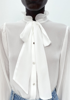 Blouse With Pleated Sleeves