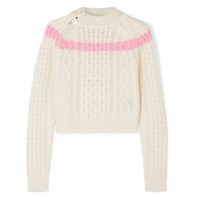 Jessica Striped Cable Knit Sweater from Preen Line