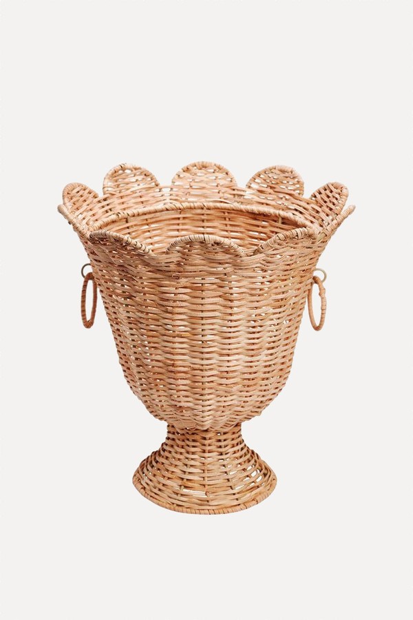 Handmade Decorative Rattan Scallop Vase  from Westwing