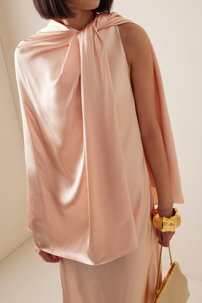 Satin Twist Capelet from Marina Moscone