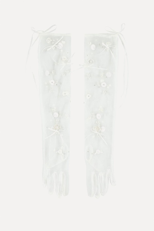 Hand-Embroidered Long Gloves from Bernadette
