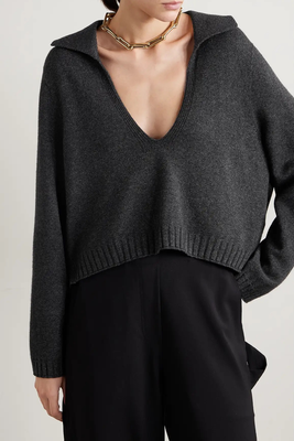 Zoe Cropped Knitted Sweater 