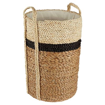 Woven Striped Laundry Basket from Gray & Willow