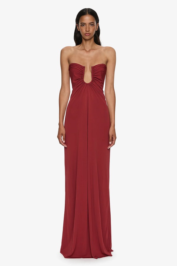 Arced Palm Strapless Dress from Christopher Esber