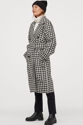 Dogtooth-Patterned Coat from H&M