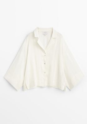 Short Sleeve Pyjama Shirt  from Massimo Dutti