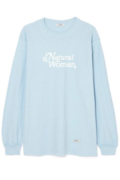 Natural Woman Printed Cotton-Jersey Top from Blouse