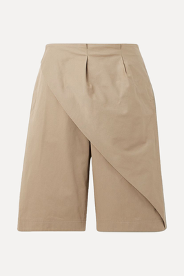 Layered Wrap-Effect Cotton-Twill Shorts from Loewe