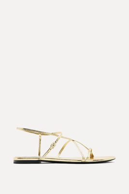 Flat Slider Sandals With Thin Multiple Straps from Massimo Dutti
