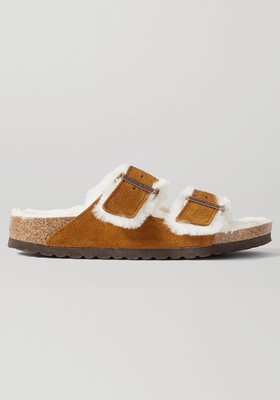 Arizona Shearling-Lined Suede Sandals