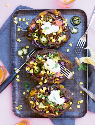 Baked Sweet Potato With BBQ