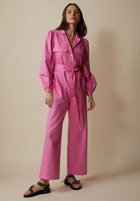 Remi Pink Cotton Jumpsuit from Kitri