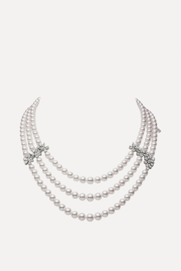 Akoya Cultured Pearl & Diamond Necklace