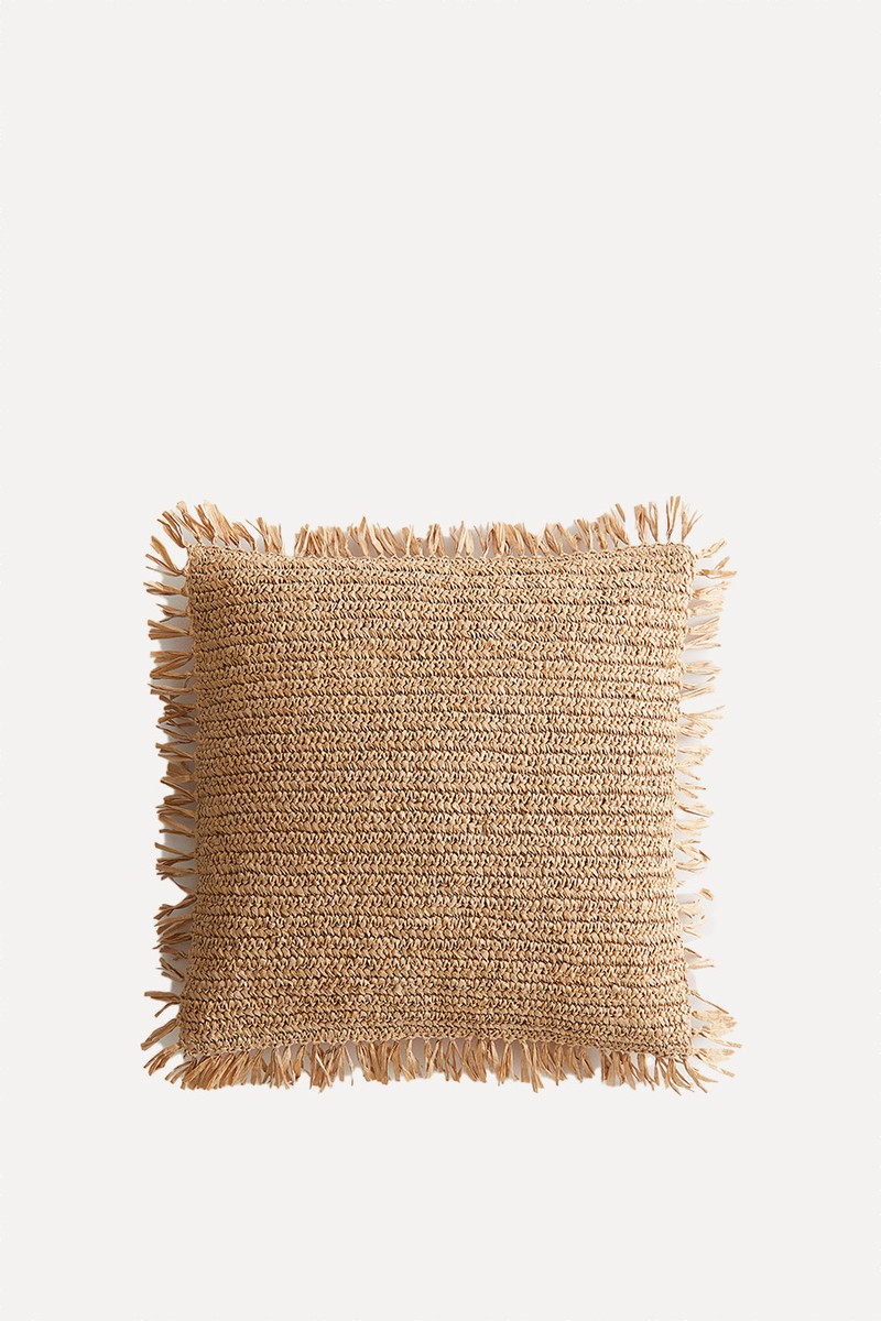 Paper Straw Cushion Cover