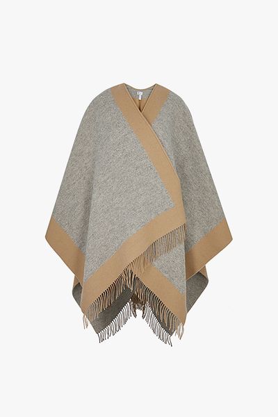 Fringe-Trimmed Wool Cape from Johnstons Of Elgin