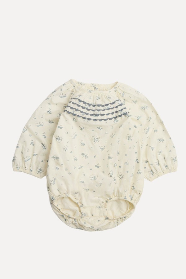 Pure Cotton Floral Long Sleeve Paddler from marks & Spencer