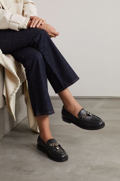 Ninna Embellished Leather Penny Loafers from Chloé