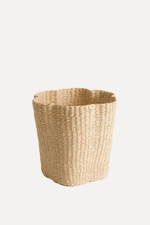 Petalia Woven Paper Dustbin from La Redoute