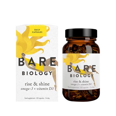 Rise & Shine Omega-3 Plus Vitamin D3 Capsules from Bare Biology