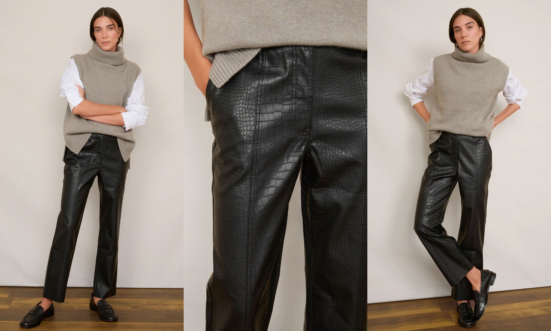 Anne Faux Leather Trousers from Wyse