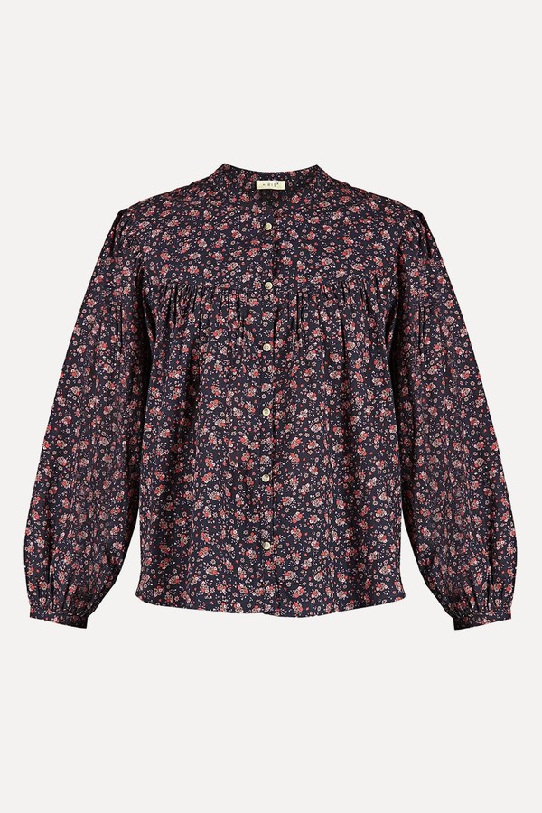 Lola Floral-Print Cotton-Voile Top from By Iris