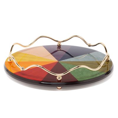 Rainbow Spectrum Small Lacquered Tray from Matilda Goad
