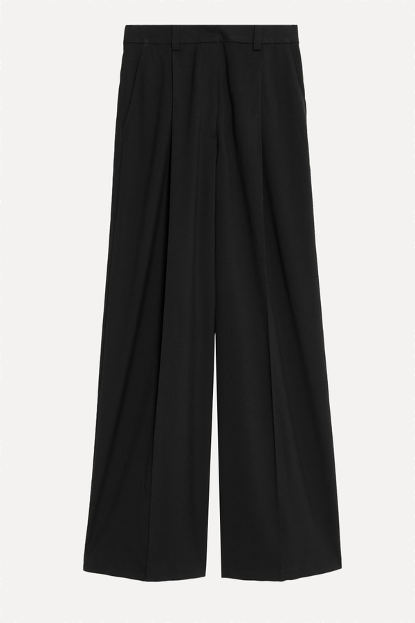 Pleated Wide Leg Trousers from  Marks & Spencer
