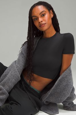 Nulu Crew-Neck Cropped T-Shirt