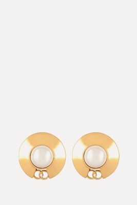 Faux Pearl Clip-On Earrings from Chanel