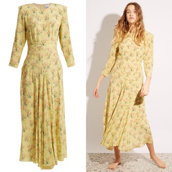 Bracelet Sleeve Acid Tree Print Silk Dress from Raey