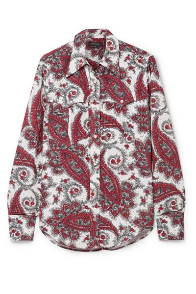 Tania Printed Crepe de Chine Shirt from Isabel Marant