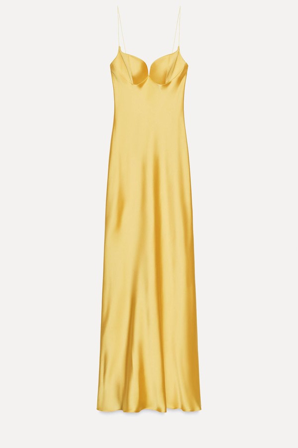 Satin Midi Dress from Zara