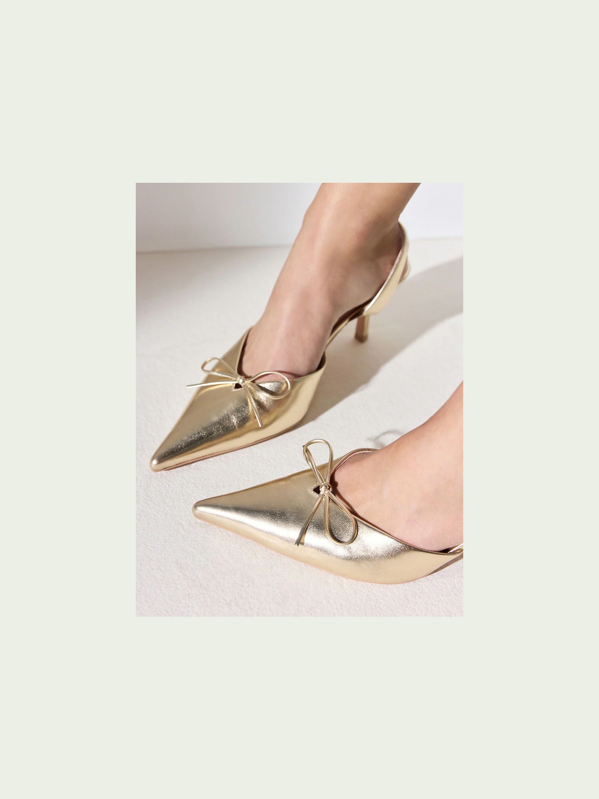 Faylina Bow Point Sling Back Heels