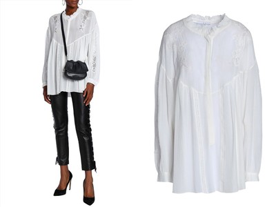 Geryn Lace-Trimmed Crinkled-Voile Blouse from Iro